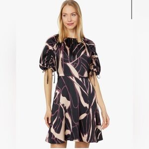 Ted Baker Black and Pink Mini Dress